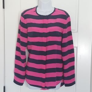 Equipment blouse Pink & Navy 100% silk